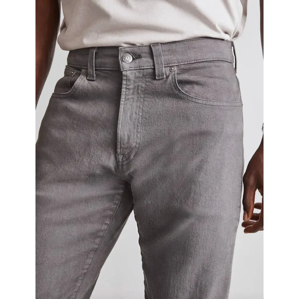 Madewell Garment Dyed Athletic Slim Jeans Thunder Cloud Gray Mens W 30 L 32 NWT